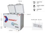 Tủ đông Sanaky VH-3699W1 260 lít 2 ngăn 2 cánh