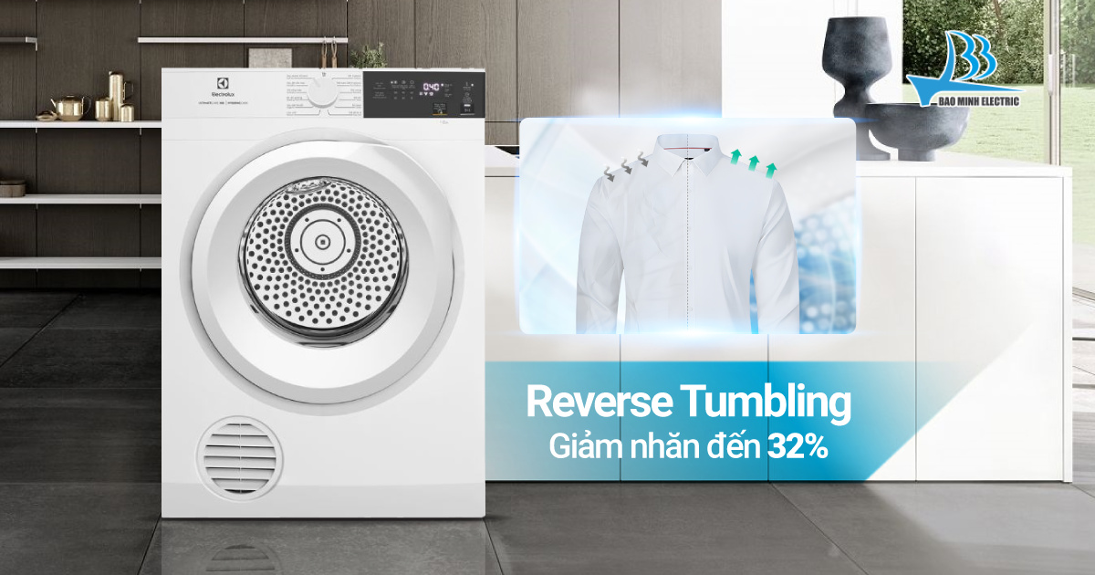 Reverse Tumbling Máy sấy thông hơi Electrolux UltimateCare 8 kg EDV804H3WC