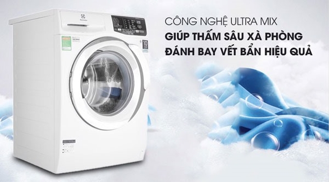 Công nghệ hòa tan chất giặt tẩy Ultramix Máy giặt Electrolux UltimateCare 500 Inverter 10 kg EWF1024P5WB