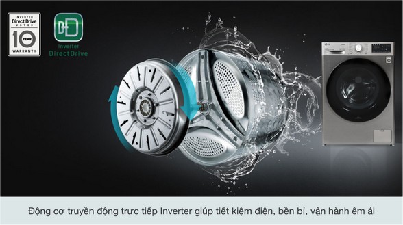 LG Inverter 10 kg FV1410S4P - Cong nghe Inverter