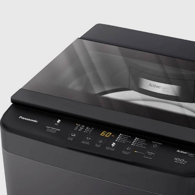 Máy giặt Panasonic sở hữu nắp kính cường lực chắc chắn
