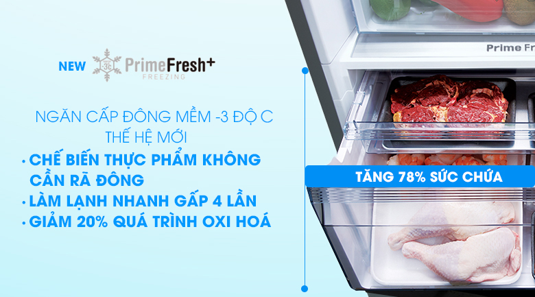 Ngăn đông mềm Tủ lạnh Panasonic Inverter 322 lít NR-BC360QKVN